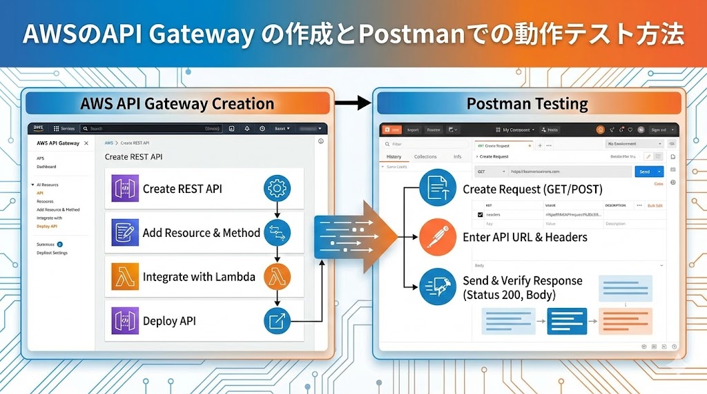AWSのAPI Gateway の作成とPostmanでの動作テスト方法