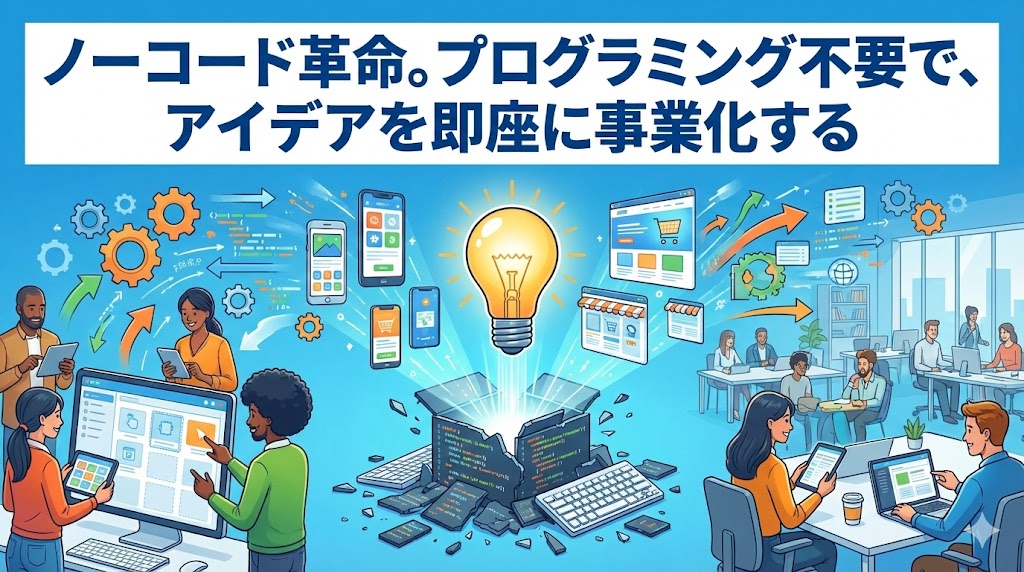 プログラミング不要で、アイデアを即座に事業化